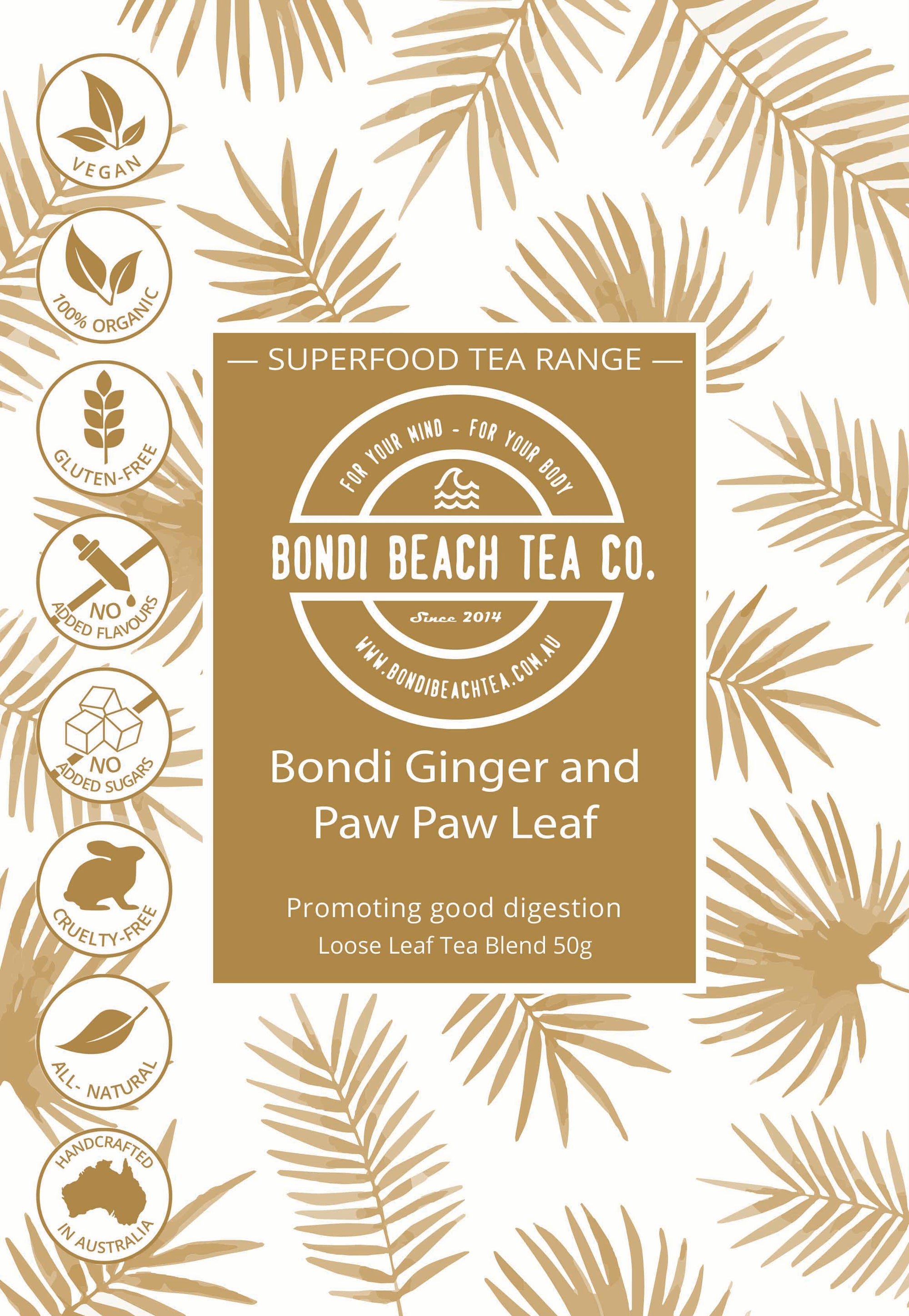 Bondi Organic Ginger and Paw Paw Leaf Tea