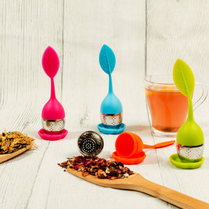 Silicone and Stainless Steel Leaf Tea Strainer-Bondi Beach Tea Co