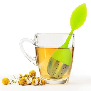 Silicone and Stainless Steel Leaf Tea Strainer-Bondi Beach Tea Co