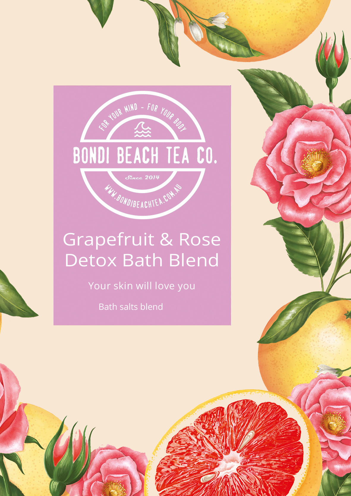 Grapefruit & Rose Detox Bath Salts
