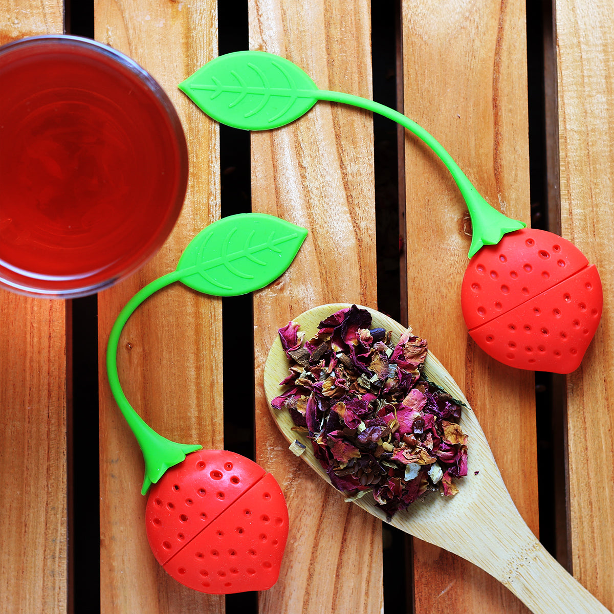 Strawberry Tea Strainer-Bondi Beach Tea Co